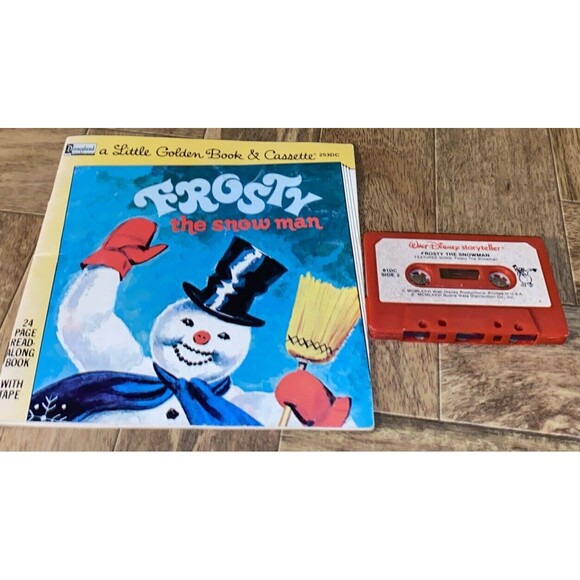 Other - Storyteller Golden Books & Cassette Frosty The Snowman Rudolph Red-Nosed Reindee